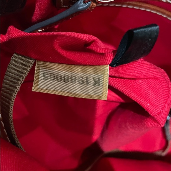 Dooney & Bourke Suede Dome Satchel Crossbody Bag & Charm & Dustbag - Picture 8 of 10